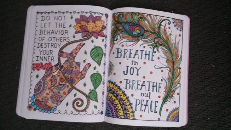 Coloring book - breathe quote